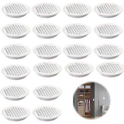 OEM Rejilla De Ventilación De Acero Inoxidable Redonda Blanca De 20 Piezas Para Muebles De Gabinetes De Cocina, Rejilla De Ventilación De 35 Mm Para Gabinetes, Estanterías, Guardarropas, Zapateros, Bodega OEM Rejilla De Ventilación De Acero Inoxidable Redonda Blanca De 20 Piezas Para Muebles De Gabinetes De Cocina, Rejilla De Ventilación De 35 Mm Para Gabinetes, Estanterías, Guardarropas, Zapateros, Bodega