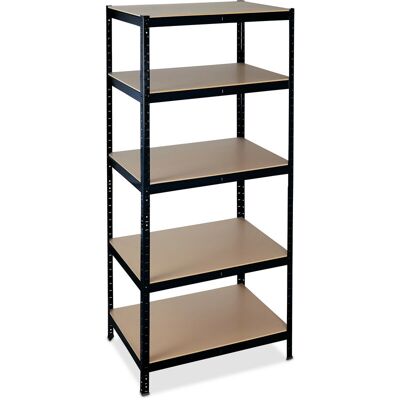 Relaxdays - Estantería Metálica, Estante Industrial Xl, Cargas Pesadas Hasta 1325kg, 5 Baldas, 220x90x60cm, Garaje, Negro Relaxdays - Estantería Metálica, Estante Industrial Xl, Cargas Pesadas Hasta 1325kg, 5 Baldas, 220x90x60cm, Garaje, Negro