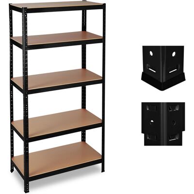 Relaxdays - Estantería Organizadora Para Cargas Pesadas, 1325 Kg, Garaje & Taller, 180x90x60 Cm, Metal/mdf, Negro Relaxdays - Estantería Organizadora Para Cargas Pesadas, 1325 Kg, Garaje & Taller, 180x90x60 Cm, Metal/mdf, Negro