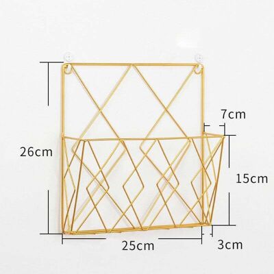 OEM Revistero De Pared, Estante De Almacenamiento Para Periódicos, Estantería De Alambre De Metal, Estante Decorativo Para Oficina, Sala De Estar, Dormitorio, Archivador (dorado) OEM Revistero De Pared, Estante De Almacenamiento Para Periódicos, Estantería De Alambre De Metal, Estante Decorativo Para Oficina, Sala De Estar, Dormitorio, Archivador (dorado)