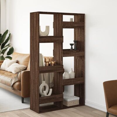 Vidaxl - Separador De Ambientes Madera Marrón Roble 100x33x175 Cm Vidaxl - Separador De Ambientes Madera Marrón Roble 100x33x175 Cm