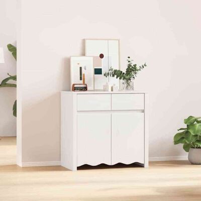 vidaXL Armario de almacenamiento medio de madera blanca - Rectangular Modern White - Sideboard vidaXL Armario de almacenamiento medio de madera blanca - Rectangular Modern White - Sideboard