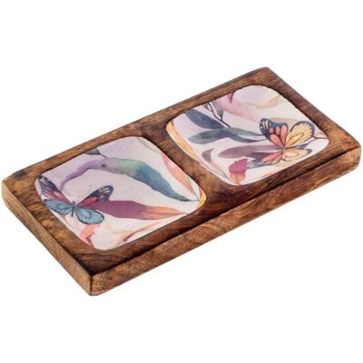 Signes Grimalt - Bandeja Cocina Bandeja Mariposas Cajas Y Bandejas Marrón 10x20x3cm 34446 Signes Grimalt - Bandeja Cocina Bandeja Mariposas Cajas Y Bandejas Marrón 10x20x3cm 34446