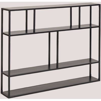 Estantería de Pared de Acero Thura Sklum - 120cm - Carbón Negro - Montaje en Pared Estantería de Pared de Acero Thura Sklum - 120cm - Carbón Negro - Montaje en Pared