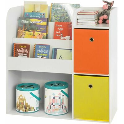 Organizador De Juguetes Estantería Infantil Con Cajas De Colores Estantería De Almacenamiento Multifuncional Con 2 Cajas 89 X 35 X 88 Cm Kmb37-w Sobuy Es Organizador De Juguetes Estantería Infantil Con Cajas De Colores Estantería De Almacenamiento Multifuncional Con 2 Cajas 89 X 35 X 88 Cm Kmb37-w Sobuy Es