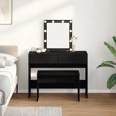 Taburete De Vestidor Roble Negro 70 X 35 X 45 Cm Vidaxl Taburete De Vestidor Roble Negro 70 X 35 X 45 Cm Vidaxl