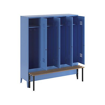 CERTEO Taquilla Berlin 2 Con Banco 4 Secciones Azul Luminoso A CERTEO Taquilla Berlin 2 Con Banco 4 Secciones Azul Luminoso A