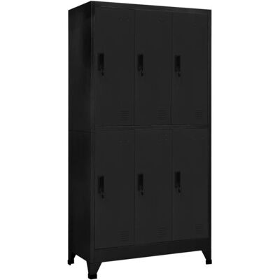 Taquilla De Acero Negro 90x45x180 Cm Vidaxl Taquilla De Acero Negro 90x45x180 Cm Vidaxl