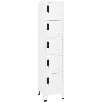 Taquilla De Acero Blanco 38x40x180 Cm Vidaxl Taquilla De Acero Blanco 38x40x180 Cm Vidaxl