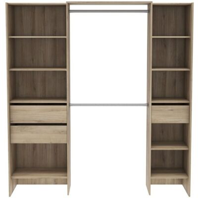 BEFARA Vestidor Abierto Con 3 Cajones Kronen - Roble BEFARA Vestidor Abierto Con 3 Cajones Kronen - Roble