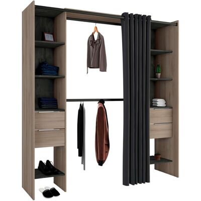 M&S Vestidor Abierto Dana Color Kronberg Y Sidewalk Habitación Moderna 203x115-190x50cm M&S Vestidor Abierto Dana Color Kronberg Y Sidewalk Habitación Moderna 203x115-190x50cm