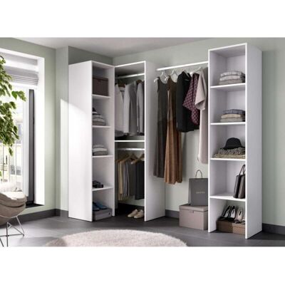 DKT Vestidor De Rincón Luz Color Blanco 226cm (ancho) 79.4 Cm (fondo) 185 Cm (alto) DKT Vestidor De Rincón Luz Color Blanco 226cm (ancho) 79.4 Cm (fondo) 185 Cm (alto)
