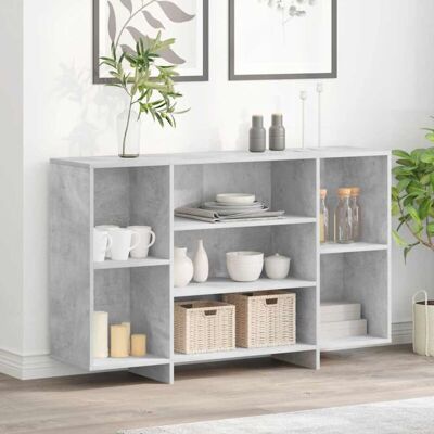 Vidaxl - Aparador De Madera Contrachapada Gris Hormigón 120x30x75 Cm Vidaxl - Aparador De Madera Contrachapada Gris Hormigón 120x30x75 Cm