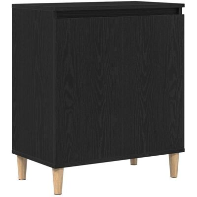 Aparador Negro de Roble VidaXL - 80x40x30cm - Mueble moderno de almacenamiento Aparador Negro de Roble VidaXL - 80x40x30cm - Mueble moderno de almacenamiento