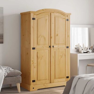 Vidaxl - Armario Madera De Pino Mexicano Estilo Corona 2 Puertas Vidaxl - Armario Madera De Pino Mexicano Estilo Corona 2 Puertas