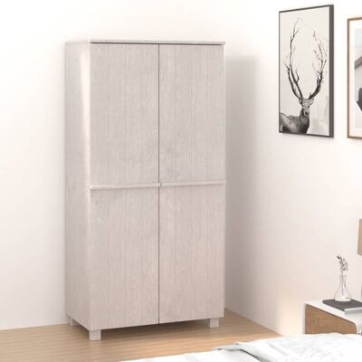 Armario Hamar Madera Maciza De Pino Blanco 89x50x180 Cm Vidaxl Armario Hamar Madera Maciza De Pino Blanco 89x50x180 Cm Vidaxl