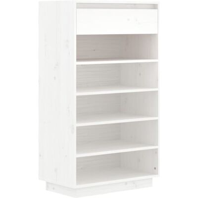 vidaXL Estante para zapatos de Pino Blanco - 60x34x105 cm Mueble para zapatos vidaXL Estante para zapatos de Pino Blanco - 60x34x105 cm Mueble para zapatos