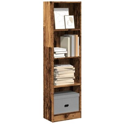 Biblioteca de madera vieja vidaXL 40x24x143 cm - Estantería para libros y medios Biblioteca de madera vieja vidaXL 40x24x143 cm - Estantería para libros y medios
