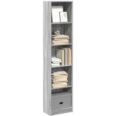 Estantería De Madera De Ingeniería Gris Sonoma 40x24x176 Cm Vidaxl Estantería De Madera De Ingeniería Gris Sonoma 40x24x176 Cm Vidaxl