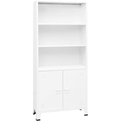 Estantería Industrial Acero Blanco 80x32x180 Cm Vidaxl Estantería Industrial Acero Blanco 80x32x180 Cm Vidaxl