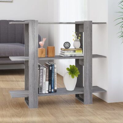 Estantería/divisor De Espacios Gris Sonoma 100x30x87 Cm Vidaxl Estantería/divisor De Espacios Gris Sonoma 100x30x87 Cm Vidaxl