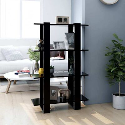 Vidaxl - Estantería De Libros/divisor De Espacios Negro 80x30x123,5 Cm Vidaxl - Estantería De Libros/divisor De Espacios Negro 80x30x123,5 Cm