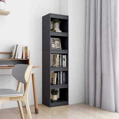 Vidaxl - Estantería/divisor De Espacios Madera Pino Gris 40x30x167,5 Cm Vidaxl - Estantería/divisor De Espacios Madera Pino Gris 40x30x167,5 Cm