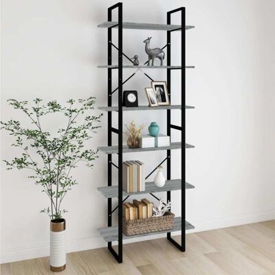 Vidaxl - Estantería Alta Madera Contrachapada Gris Sonoma 80x30x210 Cm Vidaxl - Estantería Alta Madera Contrachapada Gris Sonoma 80x30x210 Cm