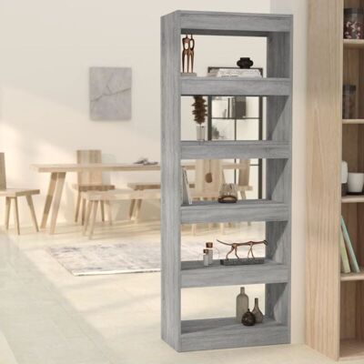 vidaXL Estantería en color Sonoma Gris - 60x30x166 cm Divisorio multifuncional vidaXL Estantería en color Sonoma Gris - 60x30x166 cm Divisorio multifuncional