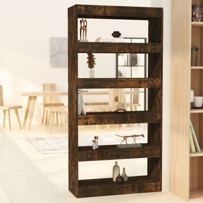Estantería/divisor Madera Ingeniería Roble Ahumado 80x30x166 Cm Vidaxl Estantería/divisor Madera Ingeniería Roble Ahumado 80x30x166 Cm Vidaxl