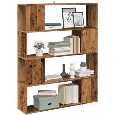 Vidaxl - Estantería/divisor De Espacios Madera Envejecida 100x24x124,5cm Vidaxl - Estantería/divisor De Espacios Madera Envejecida 100x24x124,5cm