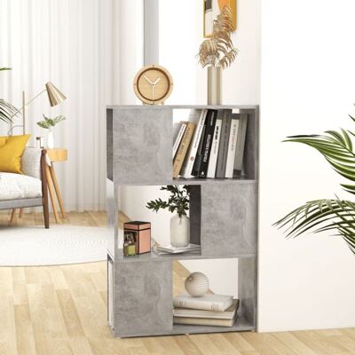 Vidaxl - Librería Separador Contrachapada Gris Hormigón 60x24x94 Cm Vidaxl - Librería Separador Contrachapada Gris Hormigón 60x24x94 Cm