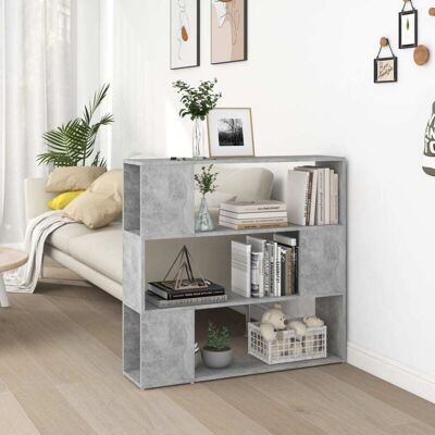 Vidaxl - Estantería/divisor De Espacios Gris Hormigón 100x24x94 Cm Vidaxl - Estantería/divisor De Espacios Gris Hormigón 100x24x94 Cm