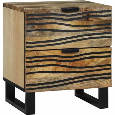 Vidaxl - Armario De Noche Marrón 40 X 33 X 46 Cm Madera Maciza De Mango Vidaxl - Armario De Noche Marrón 40 X 33 X 46 Cm Madera Maciza De Mango