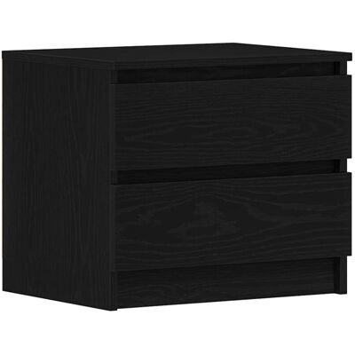 Mueble de noche de roble negro vidaXL 50x40x43,5 cm Duradero - Nightstand Mueble de noche de roble negro vidaXL 50x40x43,5 cm Duradero - Nightstand