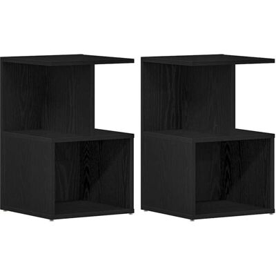 Set de Mesitas de Noche VidaXL - 2 piezas Roble Negro 35x35x55 cm Set de Mesitas de Noche VidaXL - 2 piezas Roble Negro 35x35x55 cm