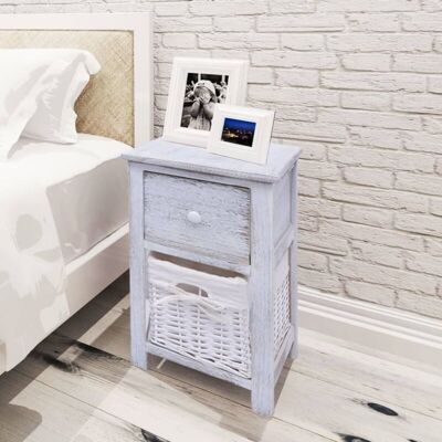 Mesita De Noche De Madera Blanca Vidaxl Mesita De Noche De Madera Blanca Vidaxl