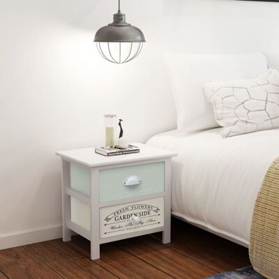 Vidaxl - Mesitas De Noche De Estilo Francés De Madera 2 Unidades Vidaxl - Mesitas De Noche De Estilo Francés De Madera 2 Unidades