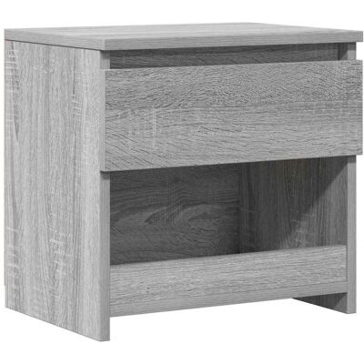 Vidaxl - Mesita De Noche De Madera Contrachapada Gris Sonoma 40x30x39cm Vidaxl - Mesita De Noche De Madera Contrachapada Gris Sonoma 40x30x39cm
