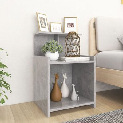 Vidaxl - Mesitas De Noche 2 Uds Contrachapada Gris Hormigón 40x35x60 Cm Vidaxl - Mesitas De Noche 2 Uds Contrachapada Gris Hormigón 40x35x60 Cm