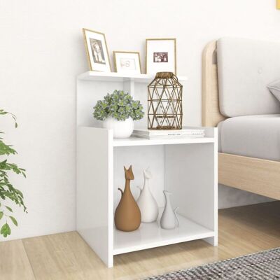 Vidaxl - Mesitas De Noche 2 Uds Madera Contrachapada Blanco 40x35x60 Cm Vidaxl - Mesitas De Noche 2 Uds Madera Contrachapada Blanco 40x35x60 Cm