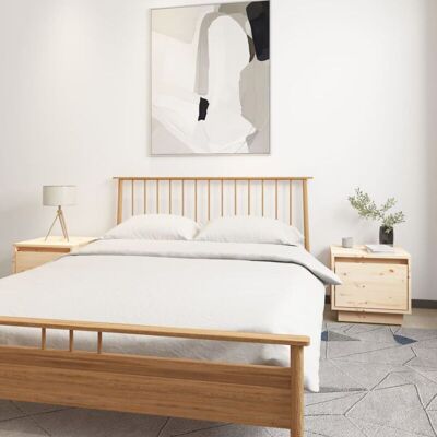 Vidaxl - Mesitas De Noche 2 Uds Madera Maciza De Pino 35x34x32 Cm Vidaxl - Mesitas De Noche 2 Uds Madera Maciza De Pino 35x34x32 Cm