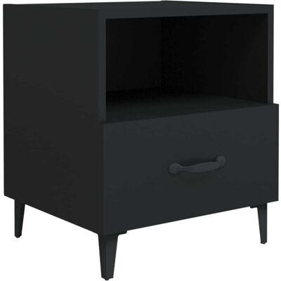Mesita de noche de madera negra vidaXL - Mesita de noche Mesita de noche de madera negra vidaXL - Mesita de noche