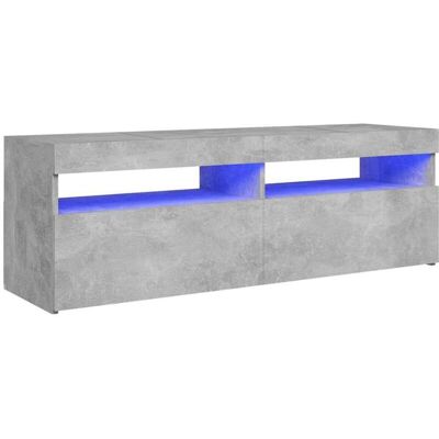 Vidaxl - Mueble De Tv Con Luces Led Gris Hormigón 120x35x40 Cm Vidaxl - Mueble De Tv Con Luces Led Gris Hormigón 120x35x40 Cm