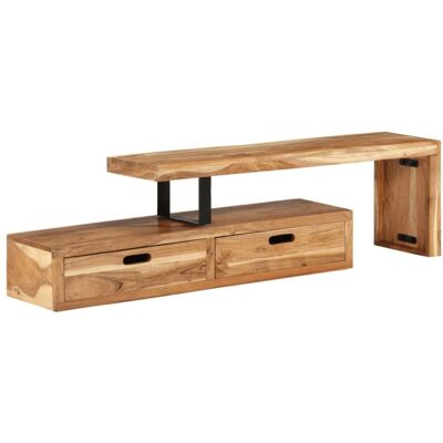 Vidaxl - Mueble De Tv (118-200) X 30x40 Cm Madera Maciza De Acacia Vidaxl - Mueble De Tv (118-200) X 30x40 Cm Madera Maciza De Acacia