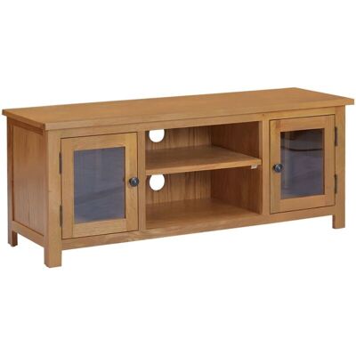 Vidaxl - Mueble Para Tv Madera Maciza De Roble 110x35x44 Cm Vidaxl - Mueble Para Tv Madera Maciza De Roble 110x35x44 Cm