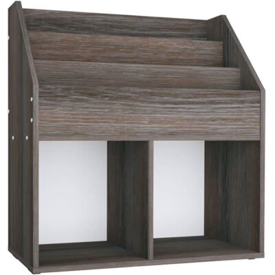 VIDAXL Apoyo A Las Revistas Para Niños 71x30x78.5 Cm Aglom. Gris/roble VIDAXL Apoyo A Las Revistas Para Niños 71x30x78.5 Cm Aglom. Gris/roble
