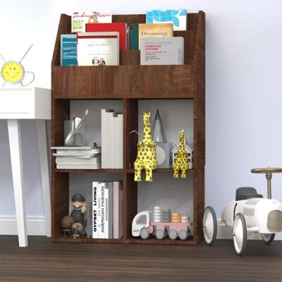 Vidaxl - Revistero Niños Madera Contrachapada Marrón Roble 71x30x114 Cm Vidaxl - Revistero Niños Madera Contrachapada Marrón Roble 71x30x114 Cm