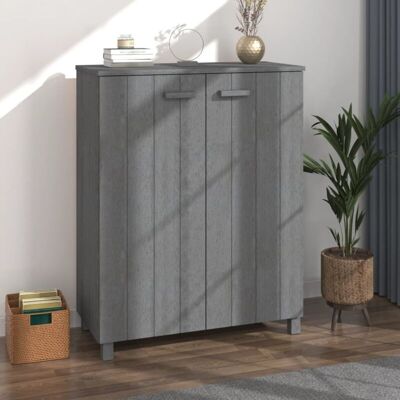 Vidaxl - Zapatero Hamar Madera Maciza Pino Gris Oscuro 85x40x108 Cm Vidaxl - Zapatero Hamar Madera Maciza Pino Gris Oscuro 85x40x108 Cm