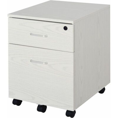 Vinsetto - Gabinete De Archivos Móvil Para Archivos A4 Con 2 Cajones Y Llave 40x45x55,6 Cm Vinsetto - Gabinete De Archivos Móvil Para Archivos A4 Con 2 Cajones Y Llave 40x45x55,6 Cm